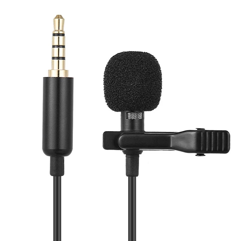 1.5m Mini Portable Lavalier Microphone Condenser Clip-on Lapel Mic Wired USB 3.5mm Type-C Microfon For Phone for Laptop PC