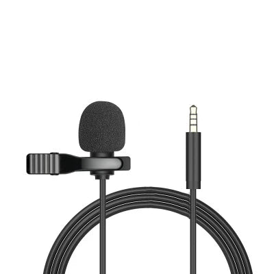 1.5m Mini Portable Lavalier Microphone Condenser Clip-on Lapel Mic Wired USB 3.5mm Type-C Microfon For Phone for Laptop PC