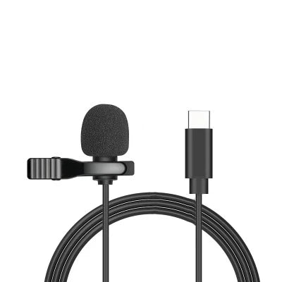 1.5m Mini Portable Lavalier Microphone Condenser Clip-on Lapel Mic Wired USB 3.5mm Type-C Microfon For Phone for Laptop PC