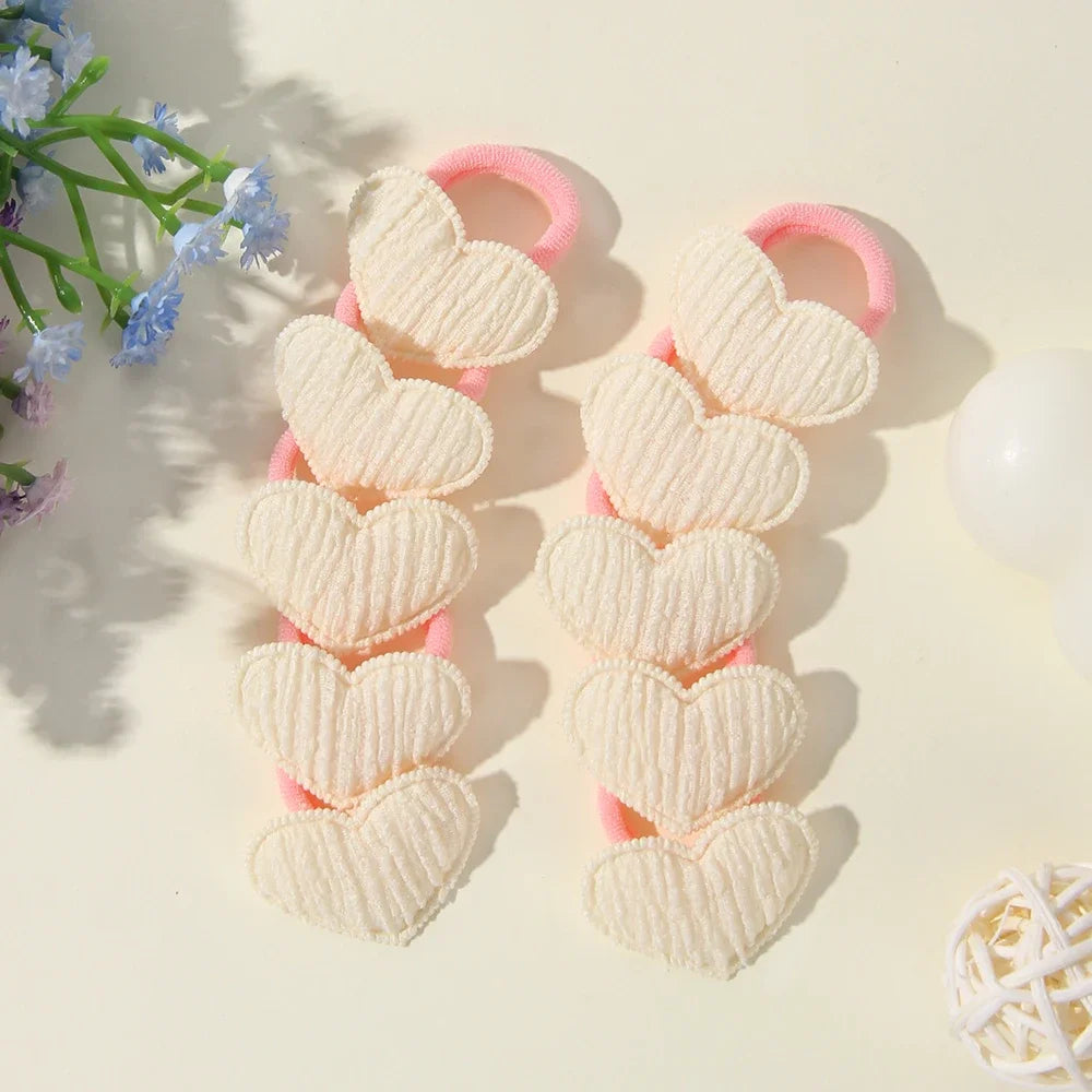 10/30Pcs Children Hairbands No Harm Hair Cartoon Towel Rope Ponytail Holder Kids Mini Rubber Band Headwear Girls Halloween Gift