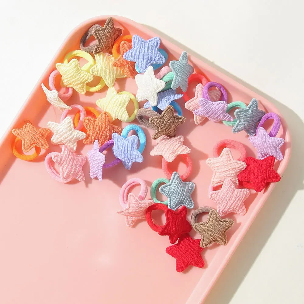 10/30Pcs Children Hairbands No Harm Hair Cartoon Towel Rope Ponytail Holder Kids Mini Rubber Band Headwear Girls Halloween Gift