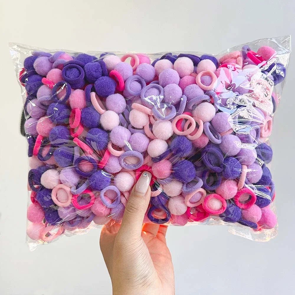 10/30Pcs Children Hairbands No Harm Hair Cartoon Towel Rope Ponytail Holder Kids Mini Rubber Band Headwear Girls Halloween Gift