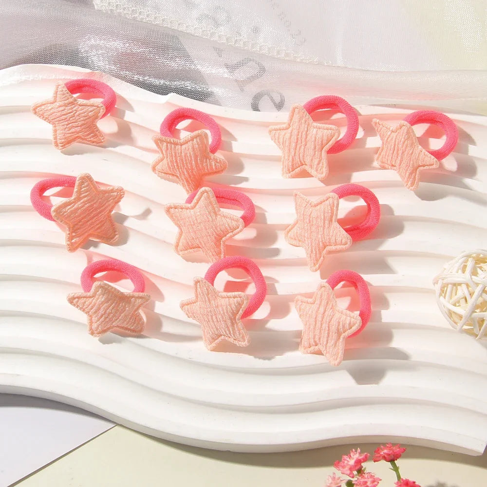 10/30Pcs Children Hairbands No Harm Hair Cartoon Towel Rope Ponytail Holder Kids Mini Rubber Band Headwear Girls Halloween Gift