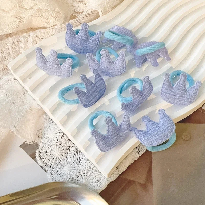 10/30Pcs Children Hairbands No Harm Hair Cartoon Towel Rope Ponytail Holder Kids Mini Rubber Band Headwear Girls Halloween Gift