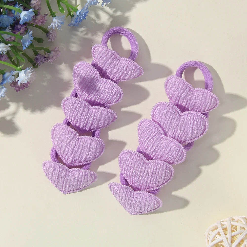 10/30Pcs Children Hairbands No Harm Hair Cartoon Towel Rope Ponytail Holder Kids Mini Rubber Band Headwear Girls Halloween Gift