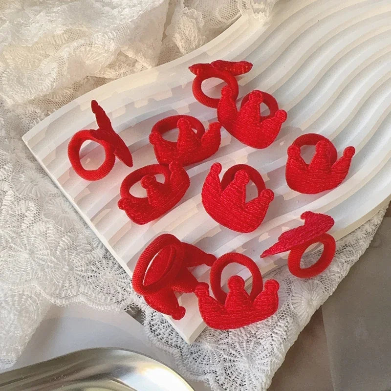 10/30Pcs Children Hairbands No Harm Hair Cartoon Towel Rope Ponytail Holder Kids Mini Rubber Band Headwear Girls Halloween Gift