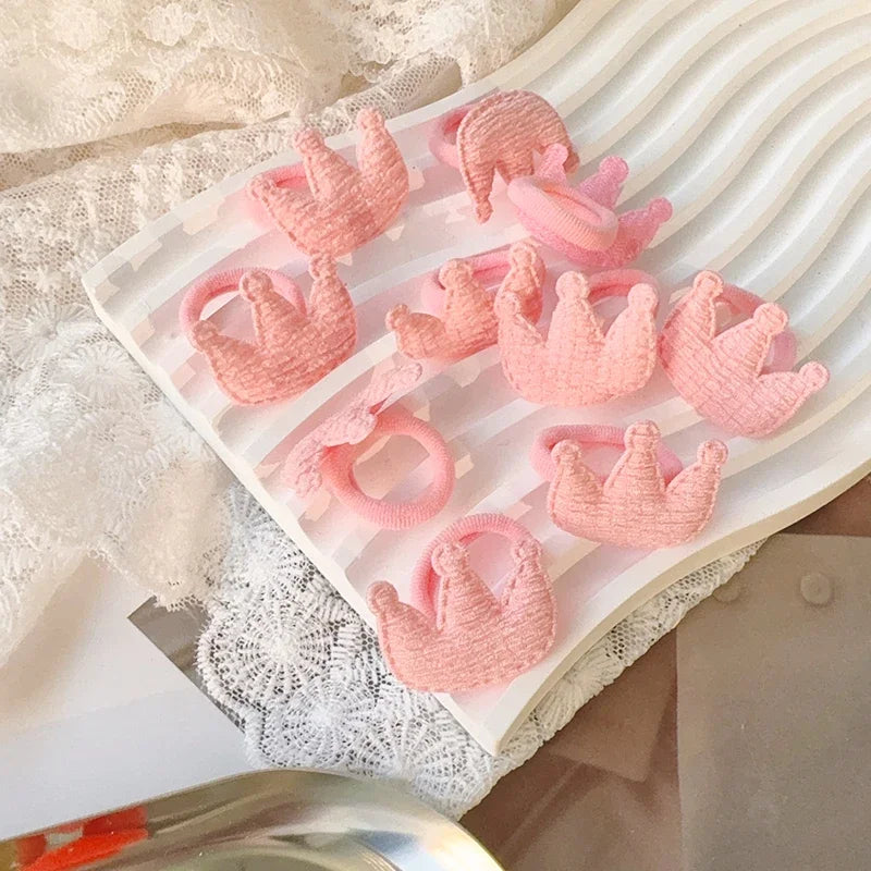 10/30Pcs Children Hairbands No Harm Hair Cartoon Towel Rope Ponytail Holder Kids Mini Rubber Band Headwear Girls Halloween Gift