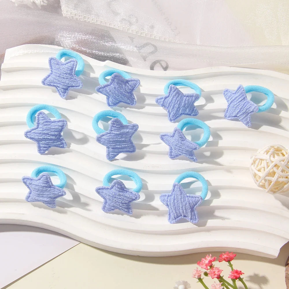 10/30Pcs Children Hairbands No Harm Hair Cartoon Towel Rope Ponytail Holder Kids Mini Rubber Band Headwear Girls Halloween Gift