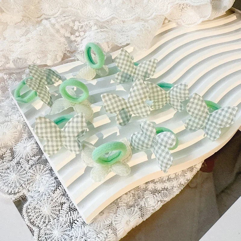 10/30Pcs Children Hairbands No Harm Hair Cartoon Towel Rope Ponytail Holder Kids Mini Rubber Band Headwear Girls Halloween Gift