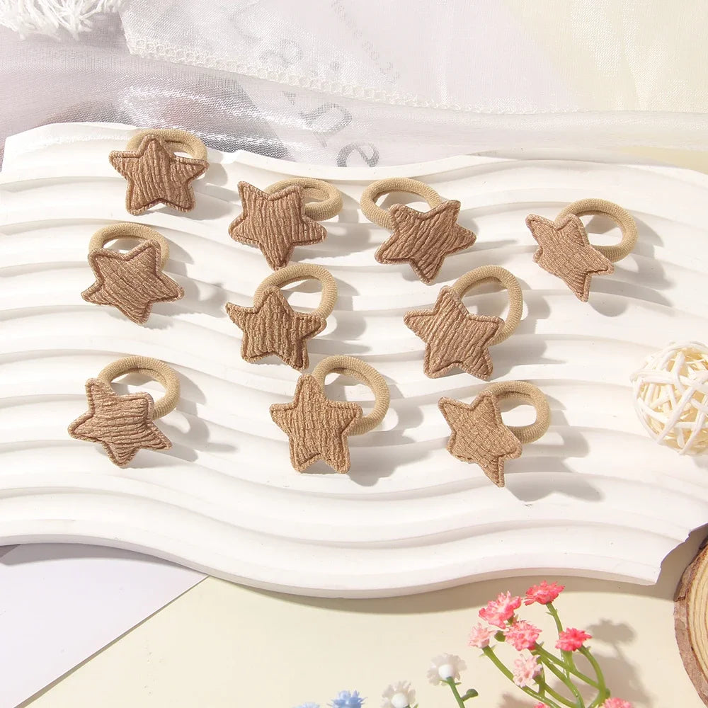 10/30Pcs Children Hairbands No Harm Hair Cartoon Towel Rope Ponytail Holder Kids Mini Rubber Band Headwear Girls Halloween Gift