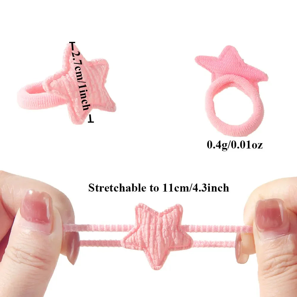 10/30Pcs Children Hairbands No Harm Hair Cartoon Towel Rope Ponytail Holder Kids Mini Rubber Band Headwear Girls Halloween Gift