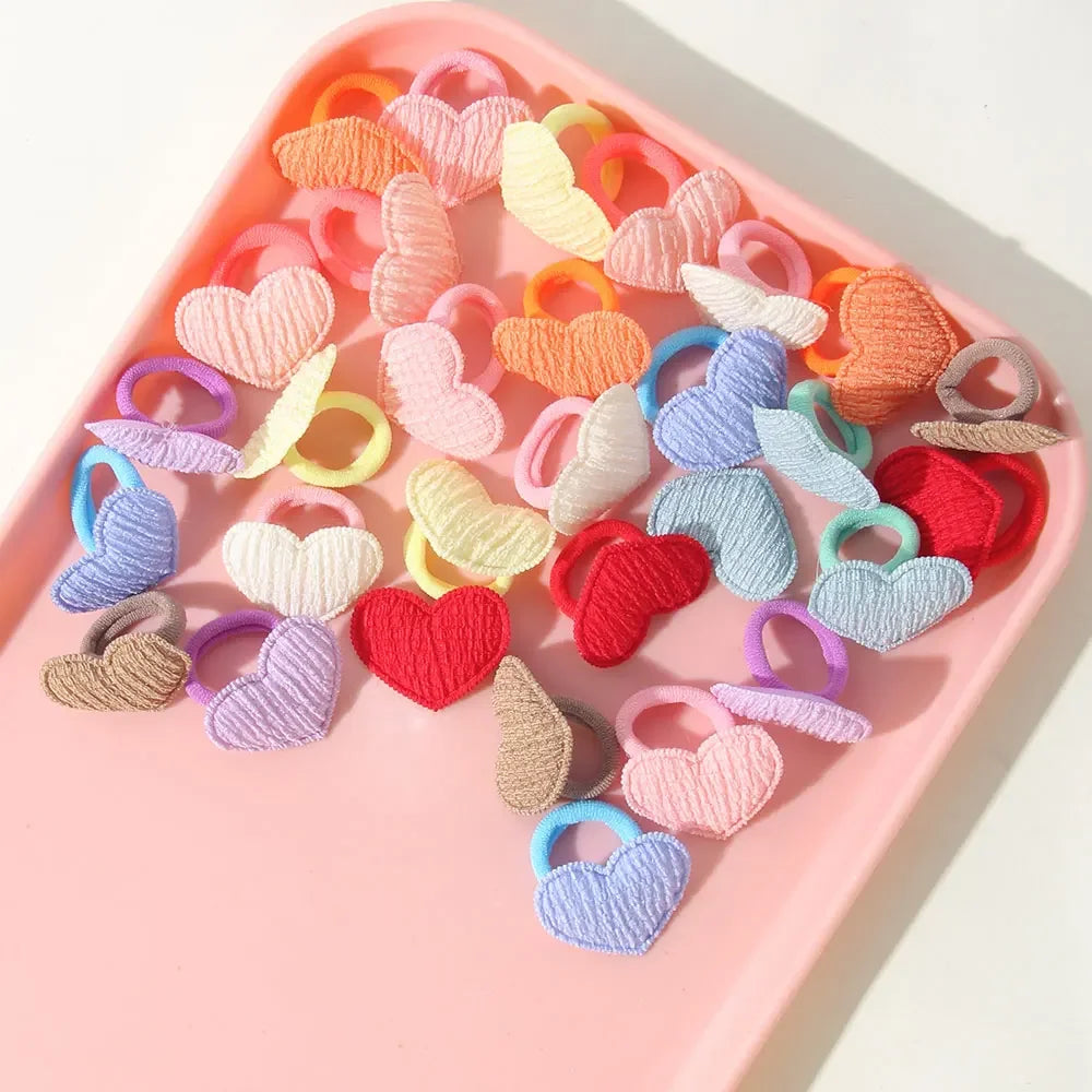 10/30Pcs Children Hairbands No Harm Hair Cartoon Towel Rope Ponytail Holder Kids Mini Rubber Band Headwear Girls Halloween Gift