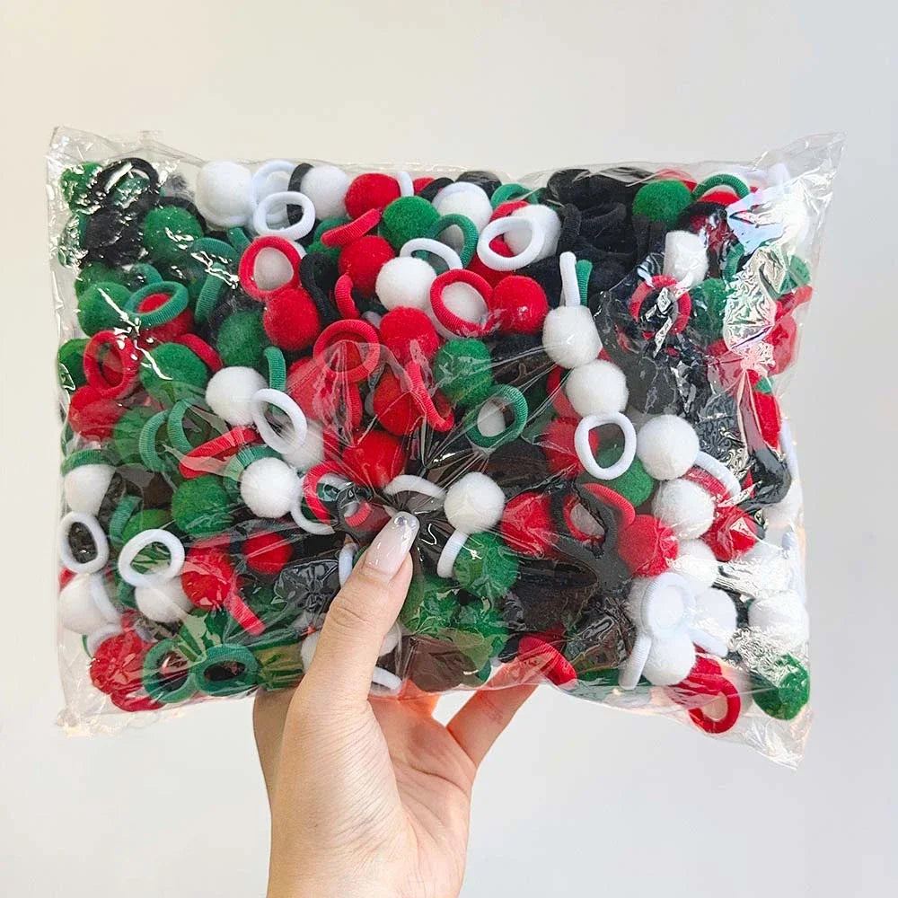 10/30Pcs Children Hairbands No Harm Hair Cartoon Towel Rope Ponytail Holder Kids Mini Rubber Band Headwear Girls Halloween Gift