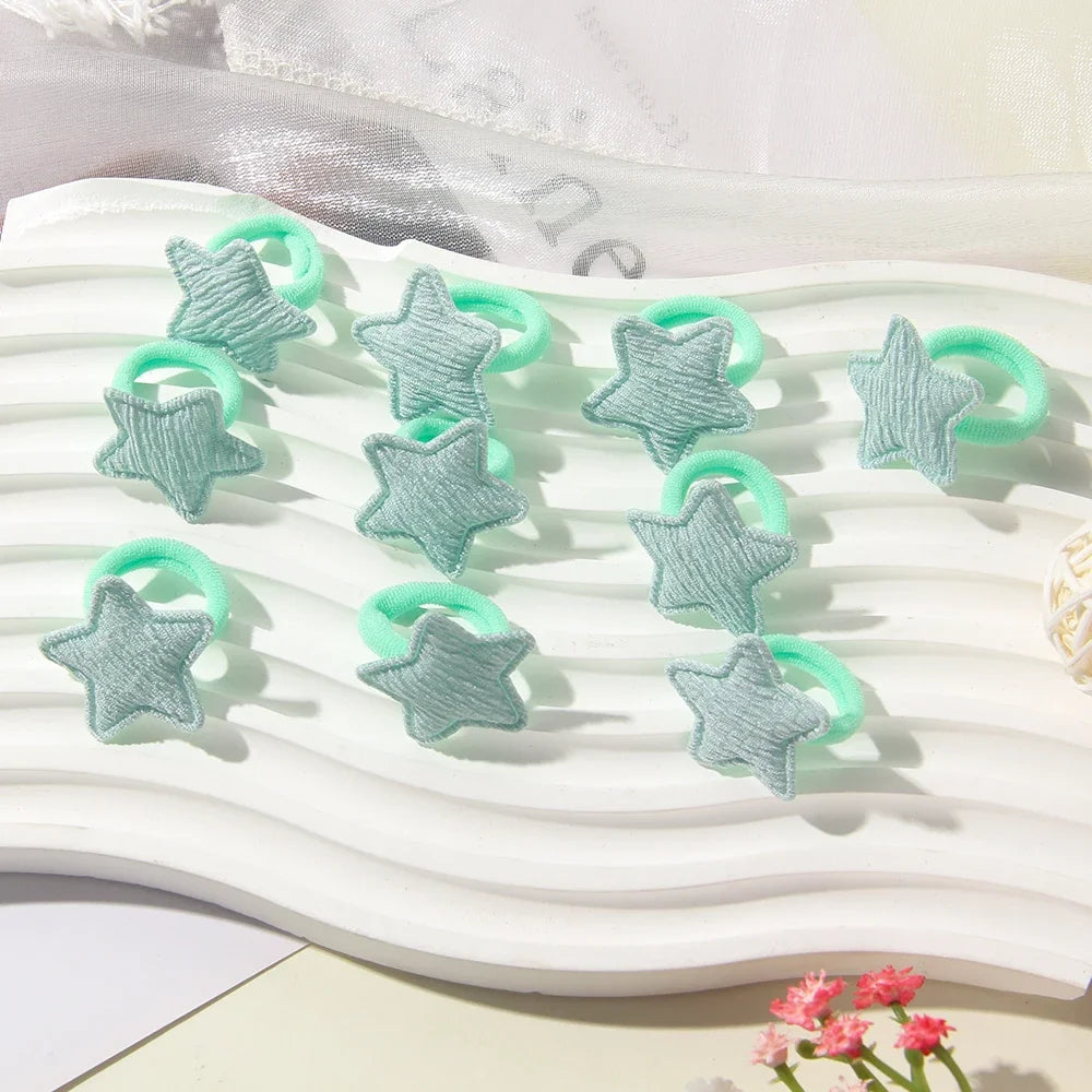 10/30Pcs Children Hairbands No Harm Hair Cartoon Towel Rope Ponytail Holder Kids Mini Rubber Band Headwear Girls Halloween Gift