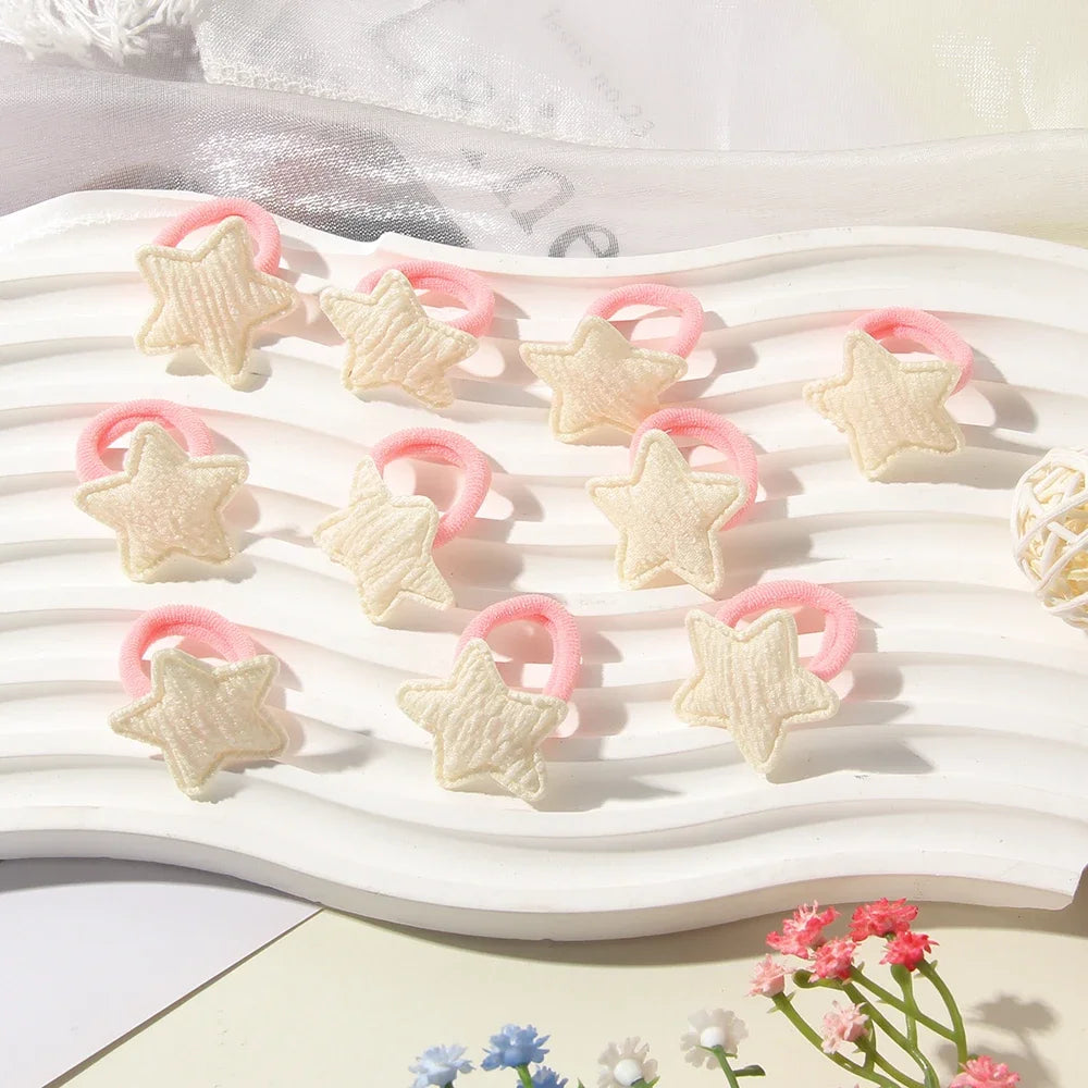 10/30Pcs Children Hairbands No Harm Hair Cartoon Towel Rope Ponytail Holder Kids Mini Rubber Band Headwear Girls Halloween Gift