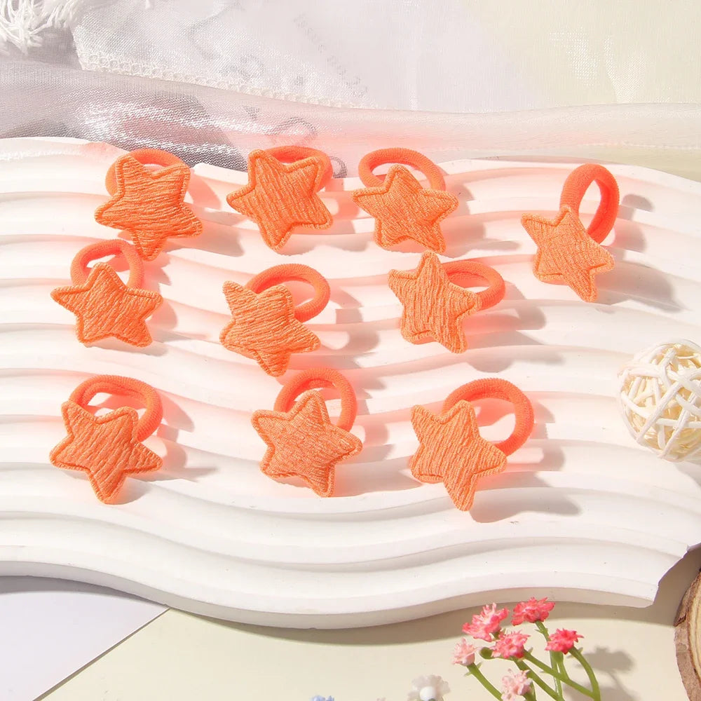 10/30Pcs Children Hairbands No Harm Hair Cartoon Towel Rope Ponytail Holder Kids Mini Rubber Band Headwear Girls Halloween Gift