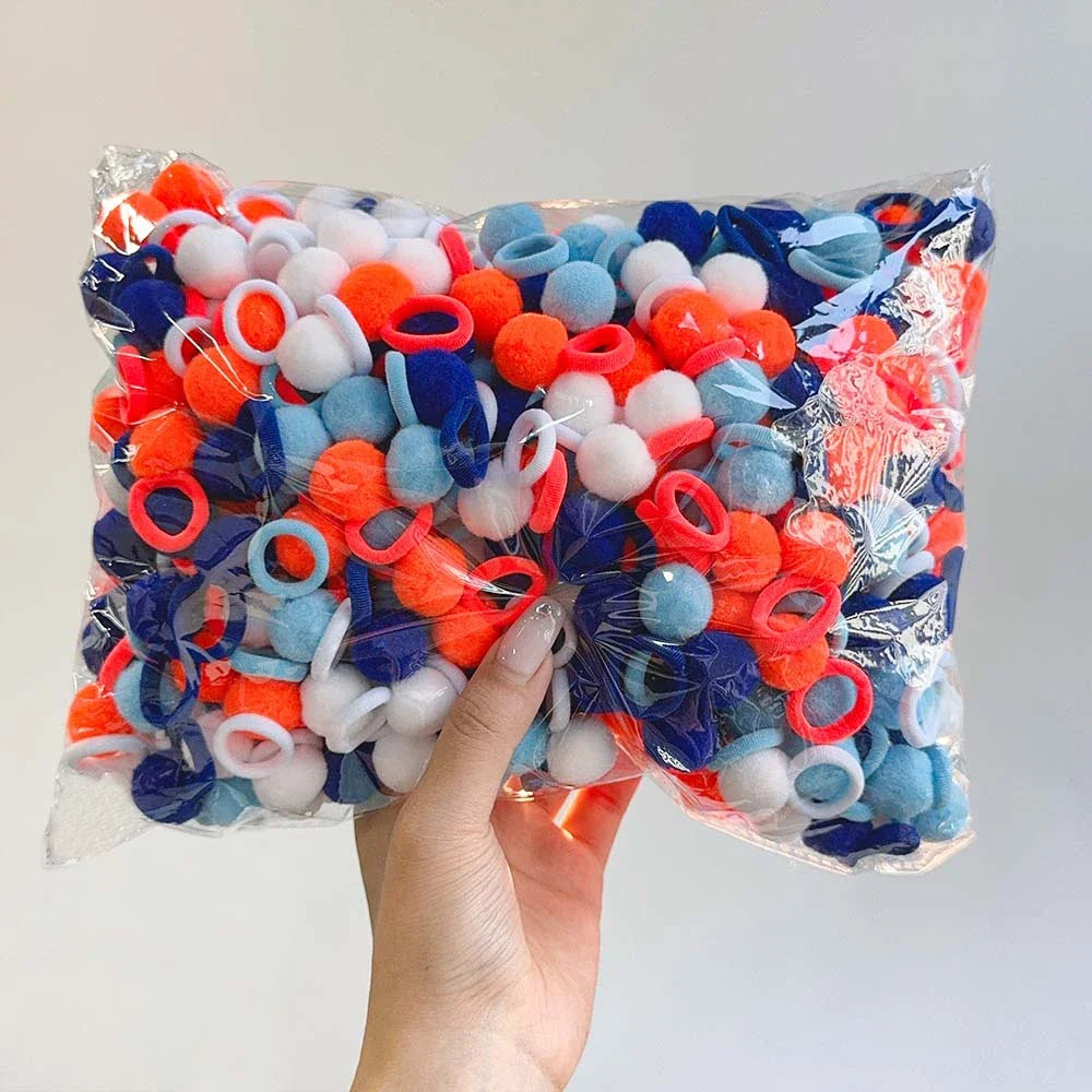 10/30Pcs Children Hairbands No Harm Hair Cartoon Towel Rope Ponytail Holder Kids Mini Rubber Band Headwear Girls Halloween Gift